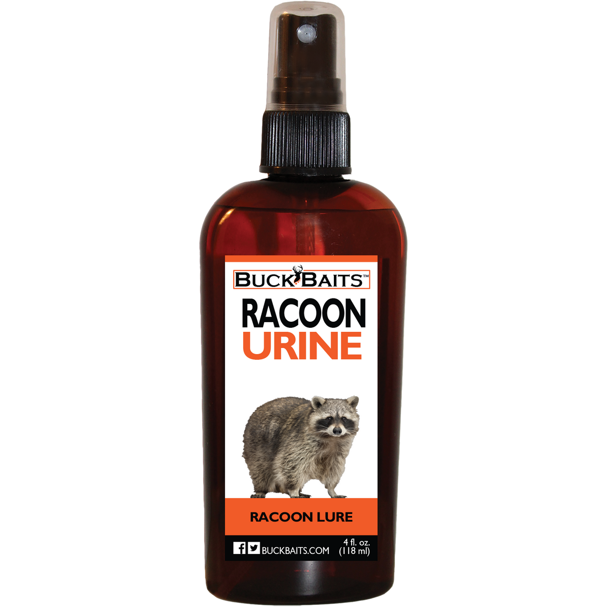 Buck Baits Raccoon Urine Lure  Cover Scent 4 oz. Bottle With Sprayer