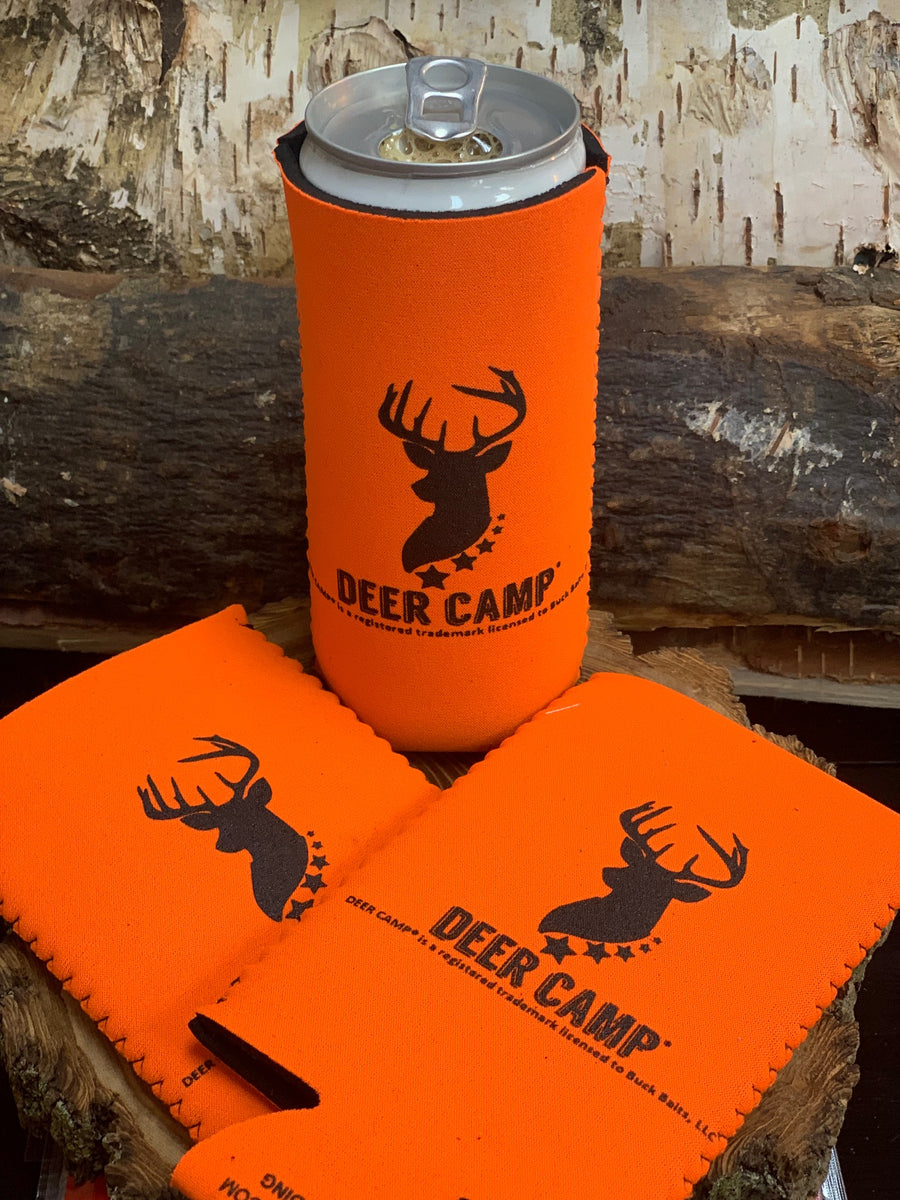 Buffalo Plaid Can Cooler, Deer Camp Beer Can Coozie